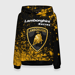 Толстовка-худи женская ЛАМБОРГИНИ Racing Арт, цвет: 3D-черный
