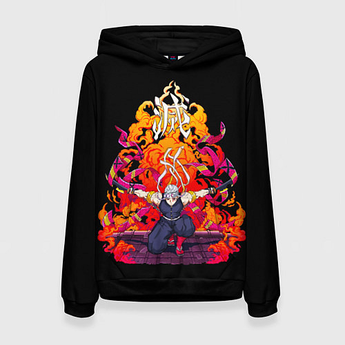 Женская толстовка Тенген Узуй Великолепный ниндзя Клинок Рассекающий / 3D-Черный – фото 1