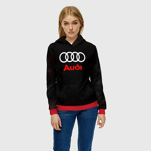 Женская толстовка Audi спорт / 3D-Красный – фото 3