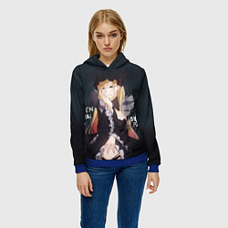 Толстовка-худи женская Kuroe Shizuku, цвет: 3D-синий — фото 2