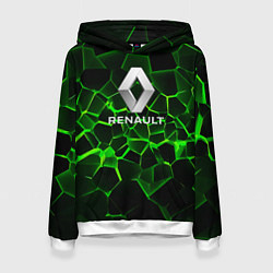 Толстовка-худи женская RENAULT abstraction, цвет: 3D-белый