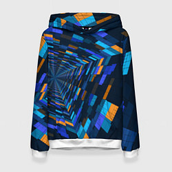 Толстовка-худи женская Geometric pattern Fashion Vanguard, цвет: 3D-белый