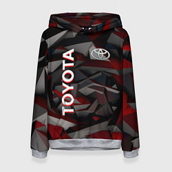 Толстовка-худи женская Toyota тойота abstraction, цвет: 3D-меланж