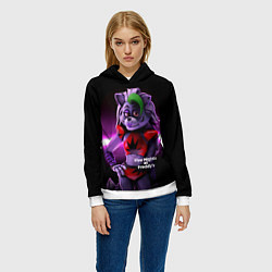 Толстовка-худи женская Five Nights at Freddys: Security Breach Волчица Ро, цвет: 3D-белый — фото 2