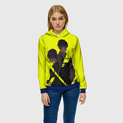 Толстовка-худи женская Аканэ и Нобучика, цвет: 3D-синий — фото 2