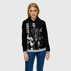 Толстовка-худи женская Placebo Пласибо рок-группа, цвет: 3D-меланж — фото 2