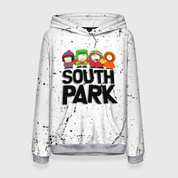 Толстовка-худи женская Южный парк мультфильм - персонажи South Park, цвет: 3D-меланж