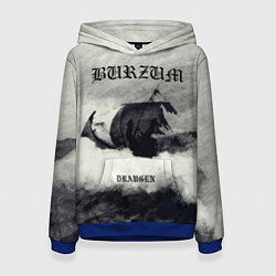 Толстовка-худи женская Burzum - Draugen, цвет: 3D-синий