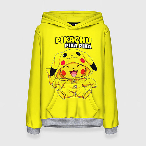 Женская толстовка Пикачу Пика Пика в костюме / 3D-Меланж – фото 1