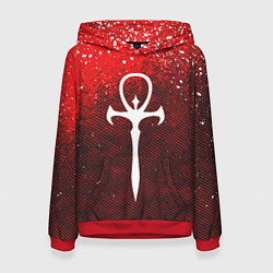 Толстовка-худи женская The Masquerade Bloodhunt Emblem, цвет: 3D-красный