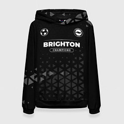 Толстовка-худи женская Brighton Форма Champions, цвет: 3D-черный