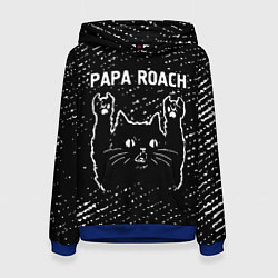 Толстовка-худи женская Papa Roach Rock Cat, цвет: 3D-синий