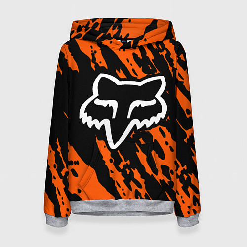 Женская толстовка FOX MOTOCROSS ORANGE / 3D-Меланж – фото 1