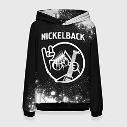 Толстовка-худи женская Nickelback КОТ Брызги, цвет: 3D-черный