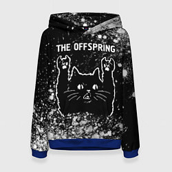 Толстовка-худи женская The Offspring Rock Cat, цвет: 3D-синий