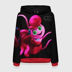 Толстовка-худи женская POPPY PLAYTIME - Mommy long legs Мама длинные ноги, цвет: 3D-красный