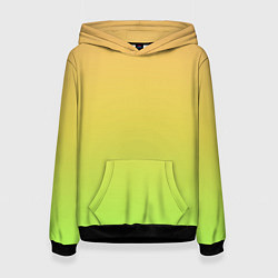 Толстовка-худи женская GRADIEND YELLOW-GREEN, цвет: 3D-черный