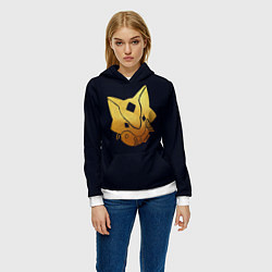 Толстовка-худи женская Sky Кошачья Маска, цвет: 3D-белый — фото 2