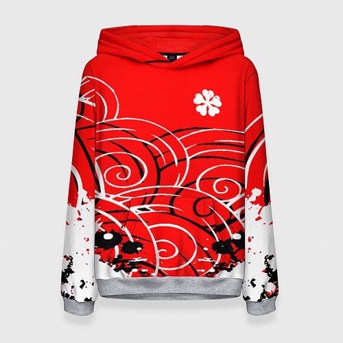 Женская толстовка Чёрный клевер black clover Краски / 3D-Меланж – фото 1