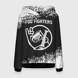 Толстовка-худи женская Foo Fighters КОТ Арт, цвет: 3D-черный