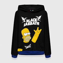 Толстовка-худи женская Black Sabbath Гомер Симпсон Simpsons, цвет: 3D-синий