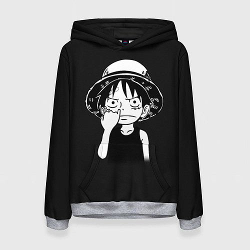 Женская толстовка Маленький Луффи / 3D-Меланж – фото 1