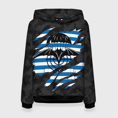 Женская толстовка СПЕЦНАЗ ГРУ ВДВ / 3D-Черный – фото 1