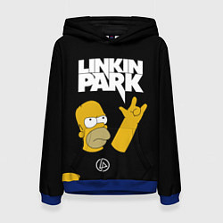 Толстовка-худи женская LINKIN PARK ГОМЕР СИМПСОН, SIMPSONS, цвет: 3D-синий