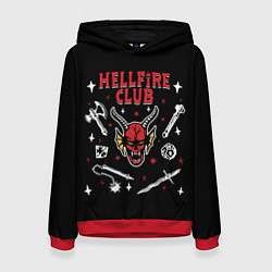 Толстовка-худи женская HELLFIRE CLUB STRANGER THINGS, цвет: 3D-красный