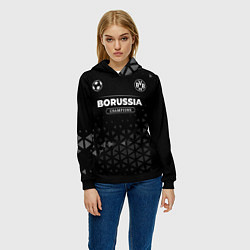 Толстовка-худи женская Borussia Champions Uniform, цвет: 3D-черный — фото 2