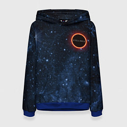 Толстовка-худи женская Stellaris Black Hole Logo, цвет: 3D-синий