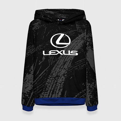 Женская толстовка Lexus - следы шин / 3D-Синий – фото 1
