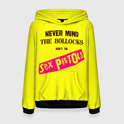 Толстовка-худи женская Never Mind the Bollocks, Heres the Sex Pistols, цвет: 3D-черный