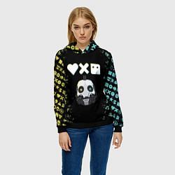 Толстовка-худи женская Love, Death and Robots Pattern, цвет: 3D-черный — фото 2