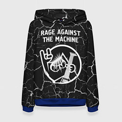 Толстовка-худи женская Rage Against The Machine КОТ Трещины, цвет: 3D-синий