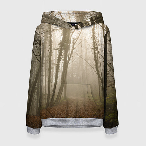 Женская толстовка Туманный лес на восходе / 3D-Меланж – фото 1