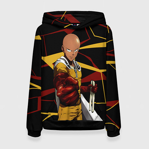 Женская толстовка One Punch Man - Сайтама-аниме / 3D-Черный – фото 1