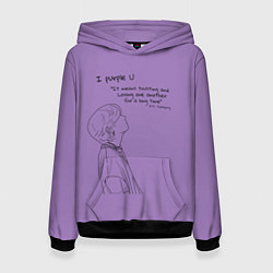 Толстовка-худи женская I PURPLE U - TAEHYUNG BTS, цвет: 3D-черный