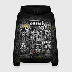 Женская толстовка Большой принт группы OASIS