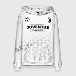 Толстовка-худи женская Juventus Champions Униформа, цвет: 3D-белый
