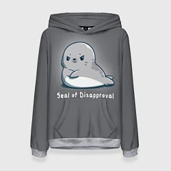 Толстовка-худи женская Seal of Disapproval, цвет: 3D-меланж
