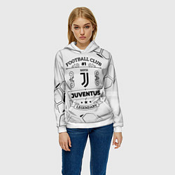 Толстовка-худи женская Juventus Football Club Number 1 Legendary, цвет: 3D-белый — фото 2
