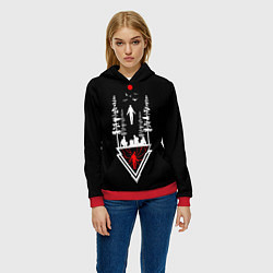 Толстовка-худи женская Max vs Vecna, цвет: 3D-красный — фото 2