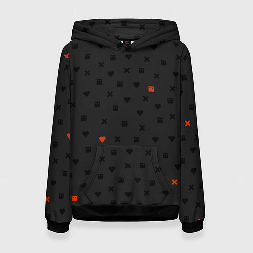 Женская толстовка Love Death and Robots black pattern / 3D-Черный – фото 1