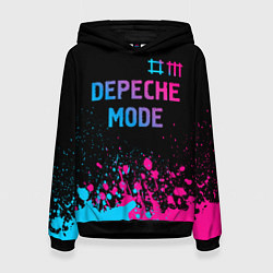 Толстовка-худи женская Depeche Mode Neon Gradient, цвет: 3D-черный