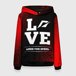 Толстовка-худи женская Need for Speed Love Классика, цвет: 3D-черный