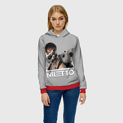 Толстовка-худи женская Нилетто - Криолит, цвет: 3D-красный — фото 2