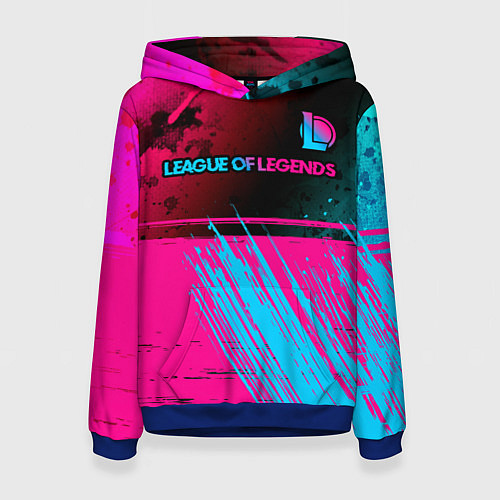 Женская толстовка League of Legends Neon Gradient / 3D-Синий – фото 1