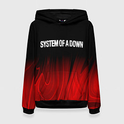 Толстовка-худи женская System of a Down Red Plasma, цвет: 3D-черный