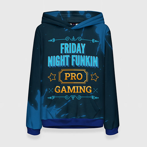 Женская толстовка Игра Friday Night Funkin: PRO Gaming / 3D-Синий – фото 1